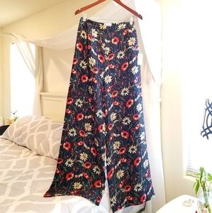 Floral Wide-Leg Pants.